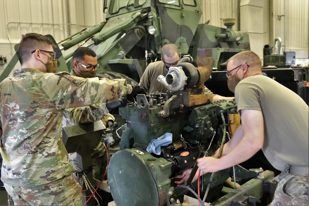 Construction Equipment Repairer Advanced Leader Course students build skills at Fort McCoy