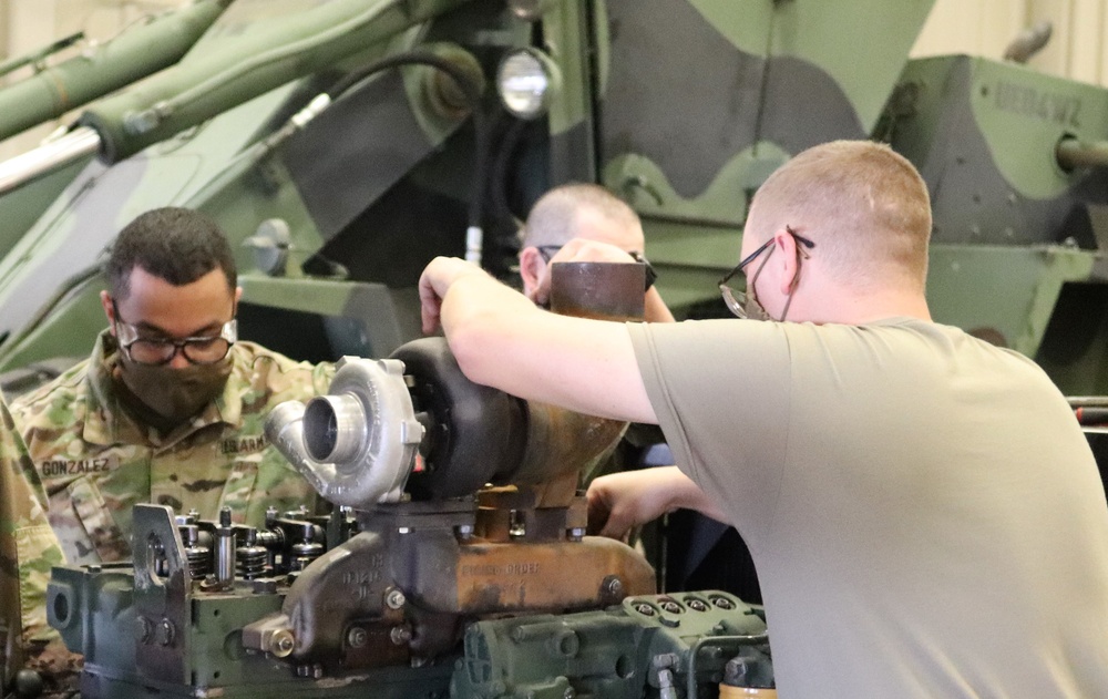 Construction Equipment Repairer Advanced Leader Course students build skills at Fort McCoy