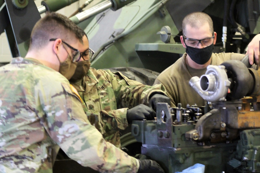 Construction Equipment Repairer Advanced Leader Course students build skills at Fort McCoy