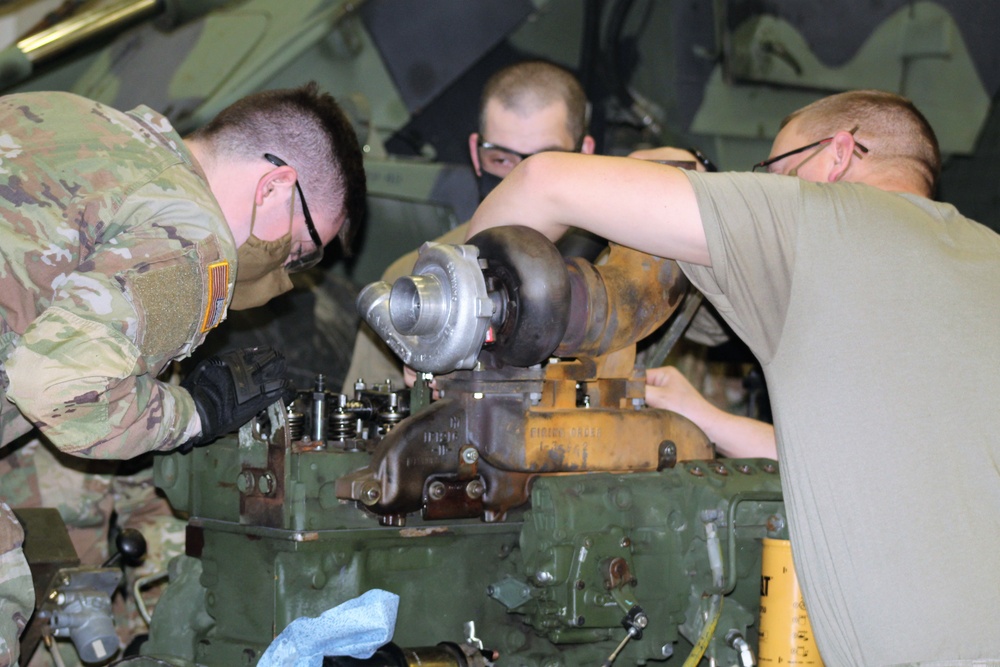 Construction Equipment Repairer Advanced Leader Course students build skills at Fort McCoy