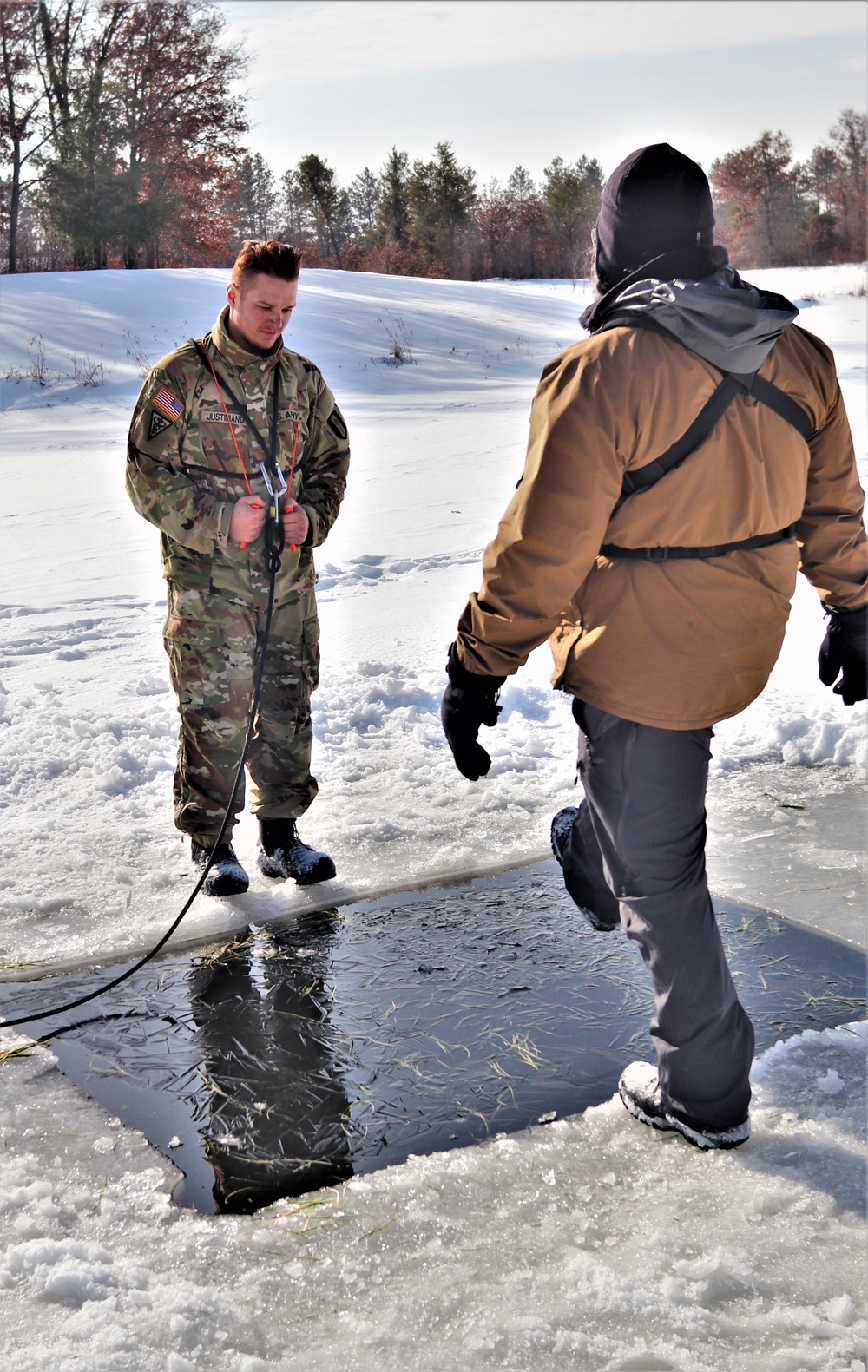 CWOC class 22-03 students jump in for cold-water immersion training