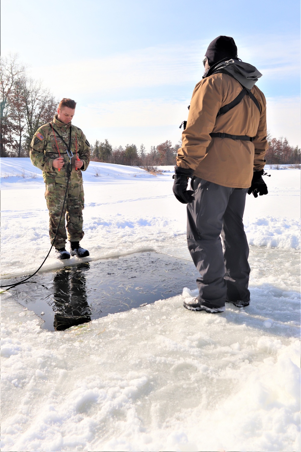 CWOC class 22-03 students jump in for cold-water immersion training