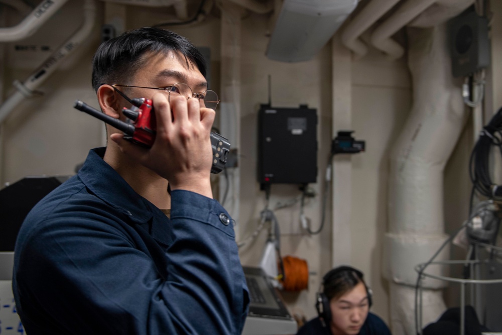Damage Control Training Team Drill Aboard USS New Orleans February 2022