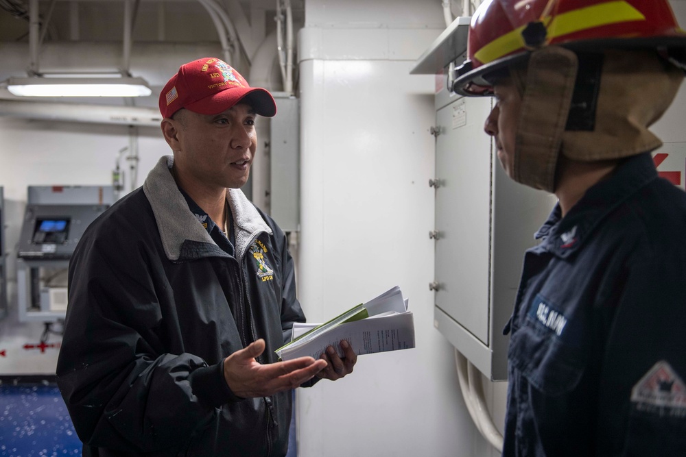 Damage Control Training Team Drill Aboard USS New Orleans February 2022