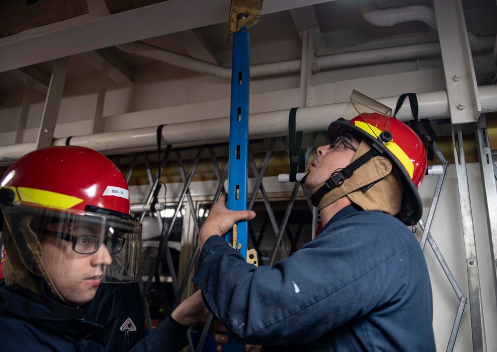 Damage Control Training Team Drill Aboard USS New Orleans February 2022