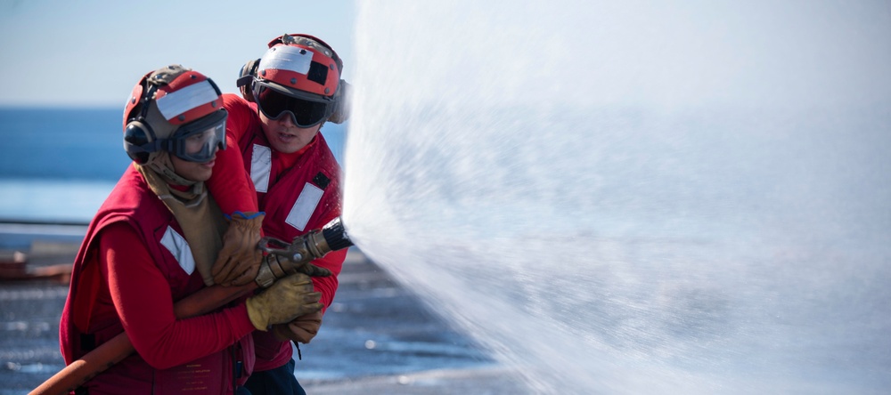 Flight Deck Firefighting Drill