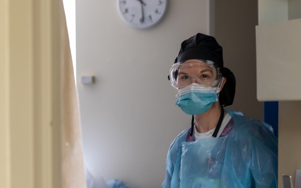 Army nurses work at OU Health University of Oklahoma Medical Center