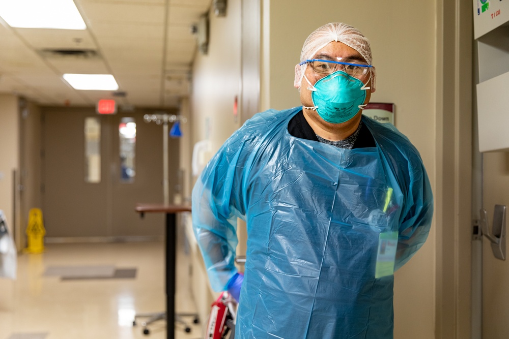 Army nurses work at OU Health University of Oklahoma Medical Center