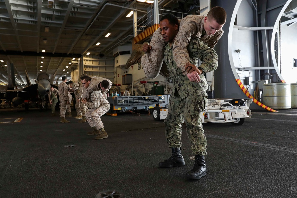 Abraham Lincoln Sailors conduct cross-rate training
