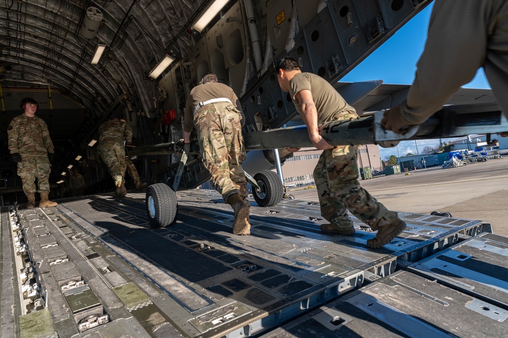 633d Logistics Readiness Squadron loads cargo for 1st Fighter Wing UAE deployment