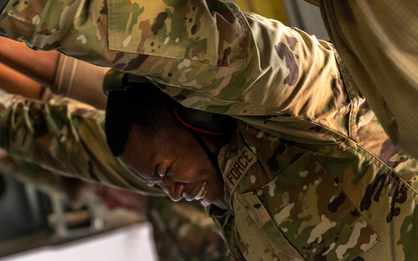 633d Logistics Readiness Squadron loads cargo for 1st Fighter Wing UAE deployment