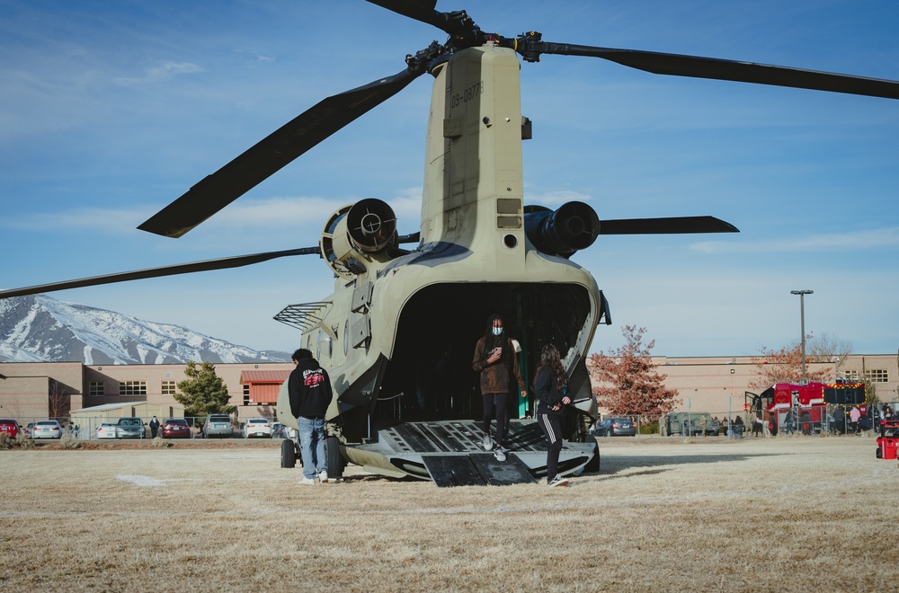 Nevada Army and Air Guard on display during High School Career Day