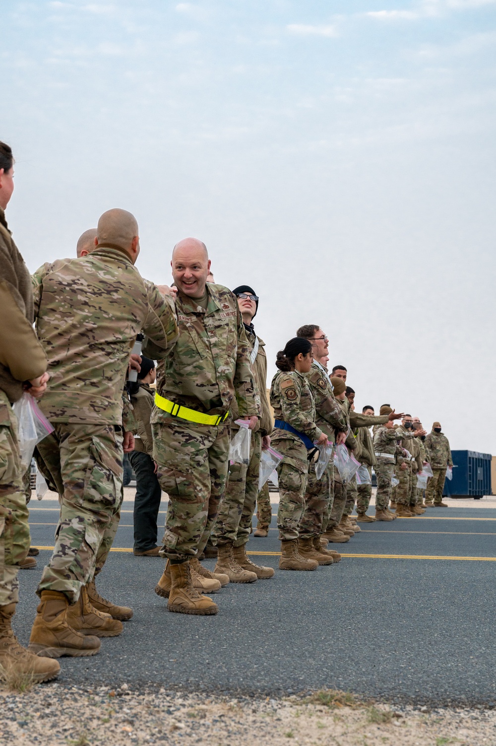 Sweeping the flight line: 386th Expeditionary Maintenance Squadron's weekly FOD walk