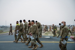 Sweeping the flight line: 386th Expeditionary Maintenance Squadron's weekly FOD walk
