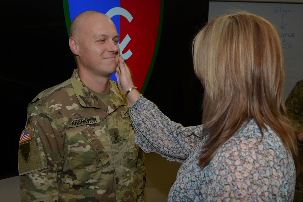 Greenville resident, Crown Point native promoted to sergeant major in 38th Infantry Division