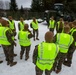 Marines prepare vehicles for a convoy movement prior to Exercise Cold Response 2022