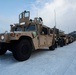 Marines prepare vehicles for a convoy movement prior to Exercise Cold Response 2022