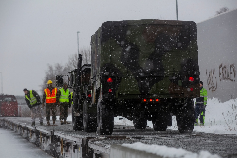 II MEF Marines conduct Rail Operations for Exercise Cold Response 2022