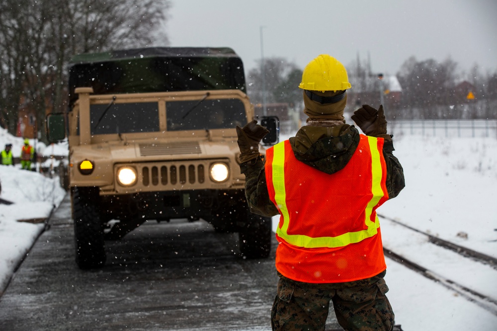 II MEF Marines conduct Rail Operations for Exercise Cold Response 2022