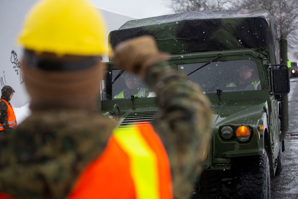 II MEF Marines conduct Rail Operations for Exercise Cold Response 2022