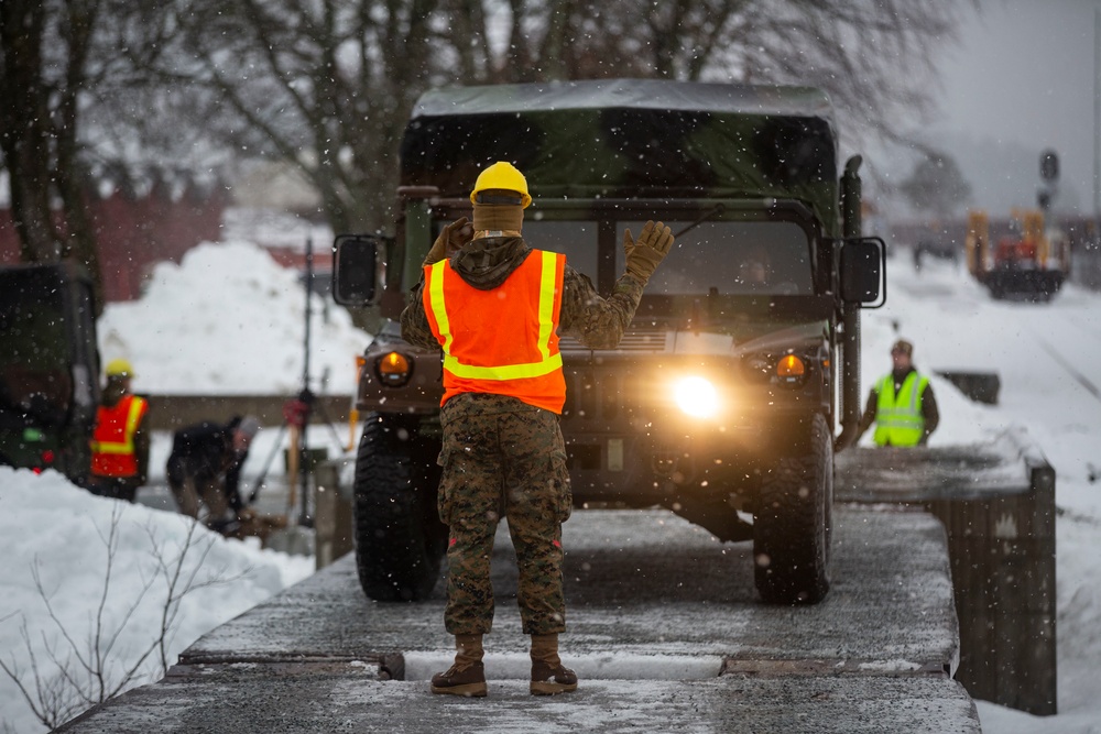 II MEF Marines conduct Rail Operations for Exercise Cold Response 2022