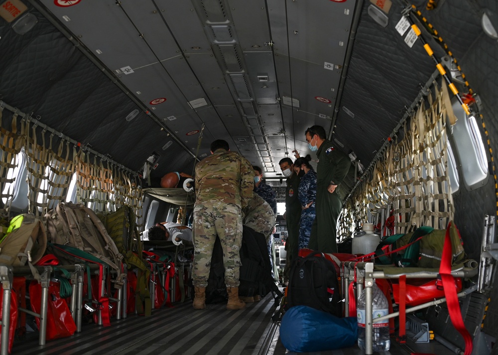 Trilateral medical evacuation response training during Cope North 22