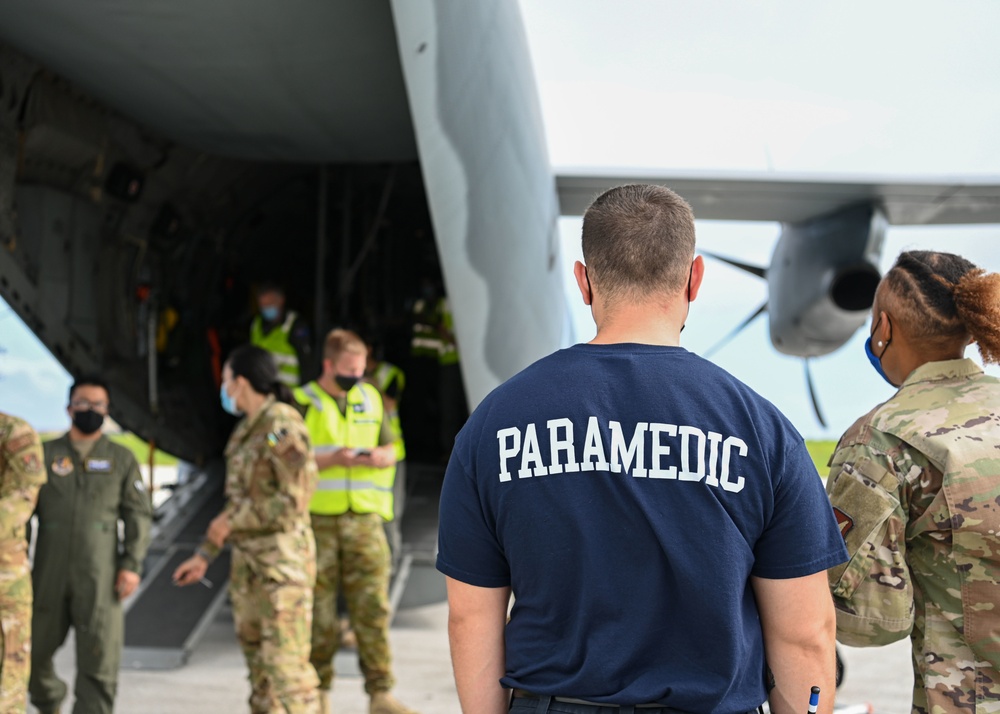 Trilateral medical evacuation response training during Cope North 22