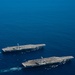 USS Carl Vinson (CVN 70) and USS Nimitz (CVN 68) transit the Pacific Ocean