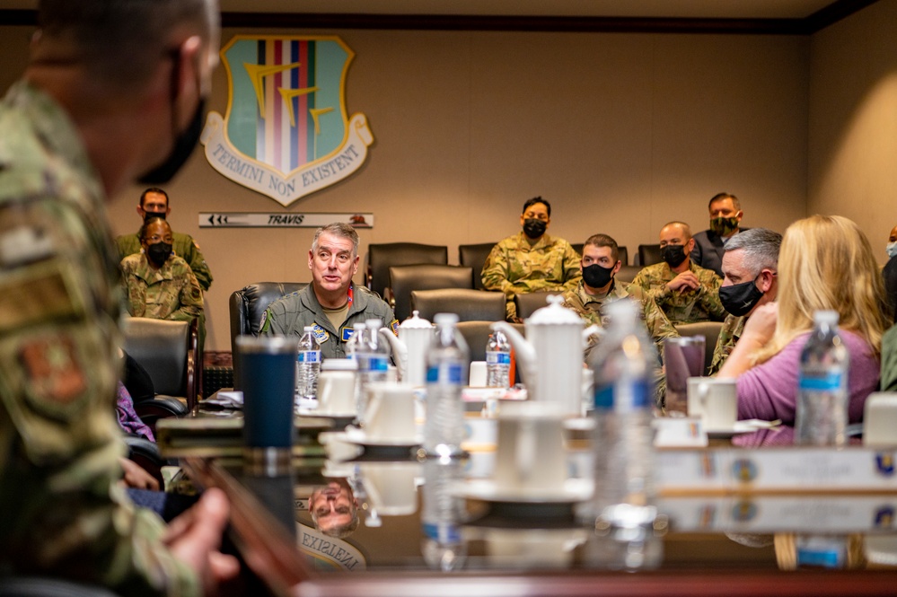 AMC Leadership visits Travis AFB