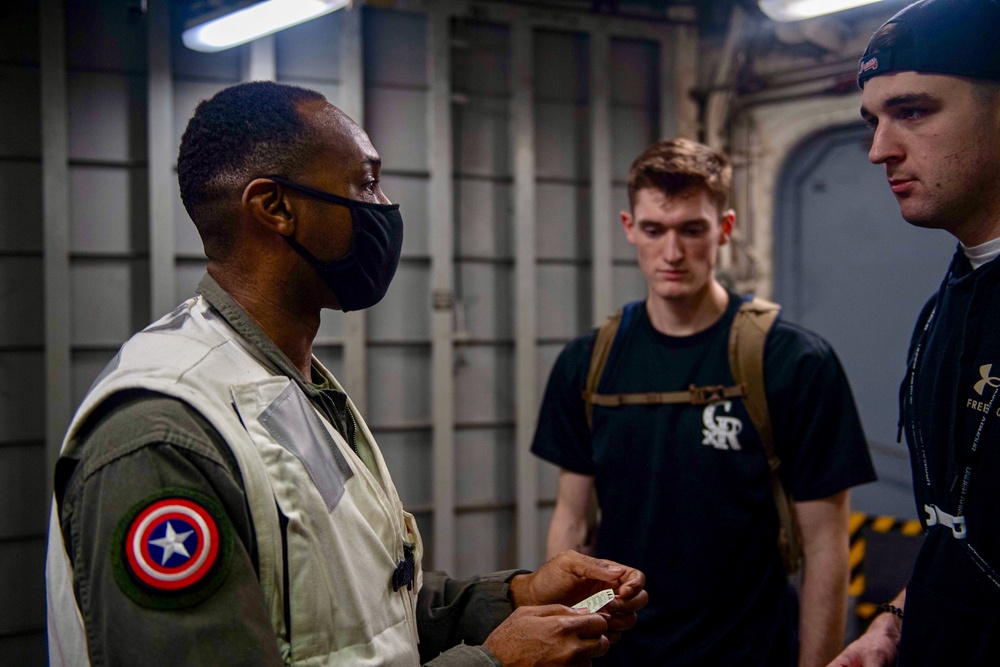 USS America Sailors Conduct Non-Combatant Evacuation Operation drill