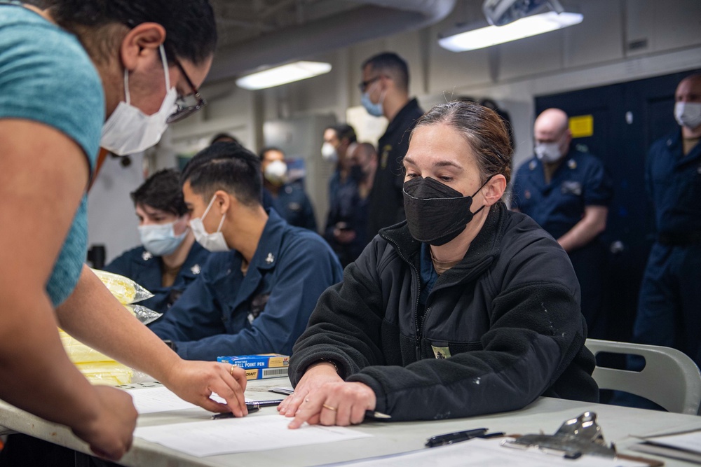 USS America Sailors Conduct Non-Combatant Evacuation Operation drill