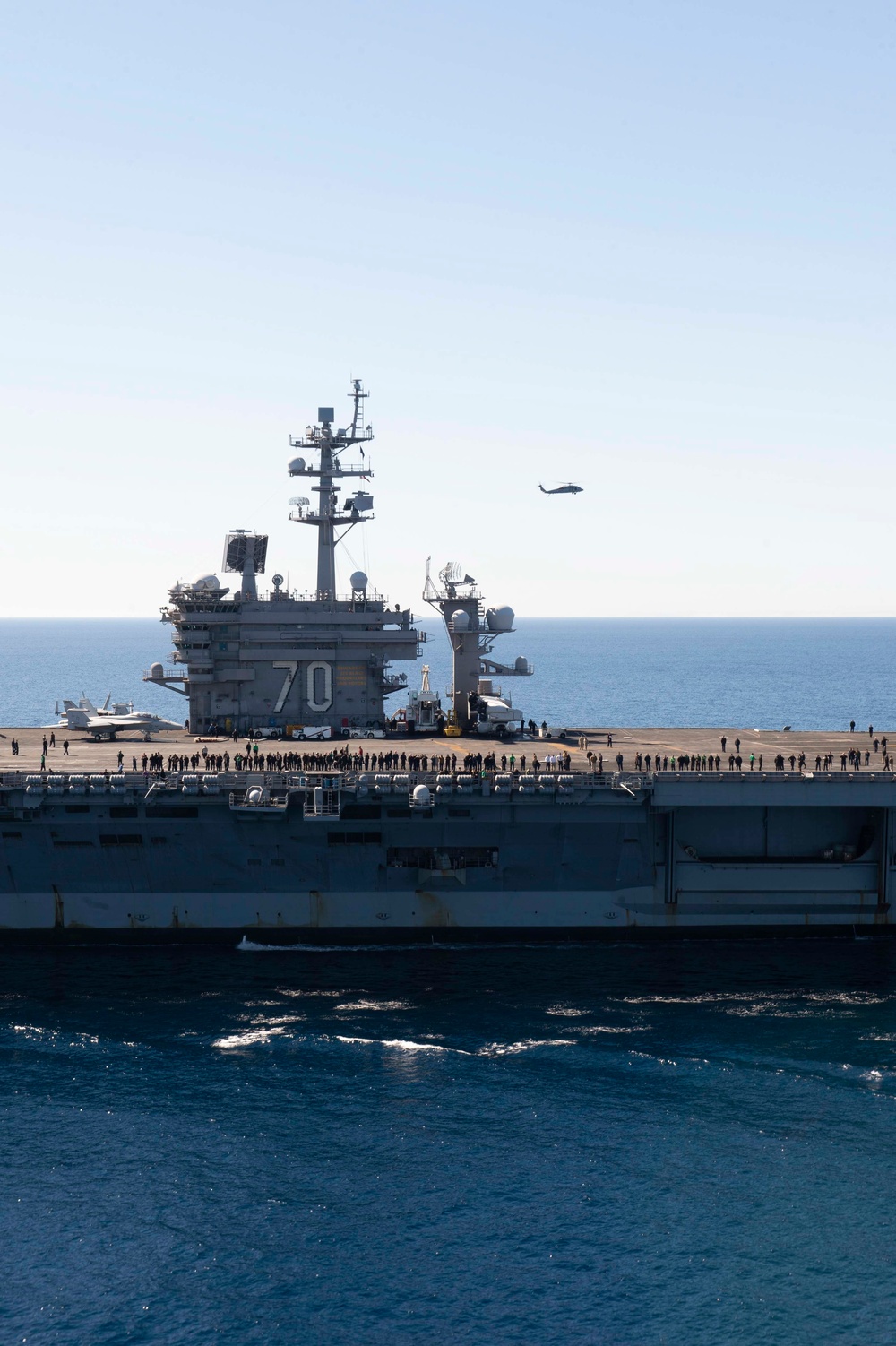 USS Carl Vinson Steams Alongside USS Nimitz