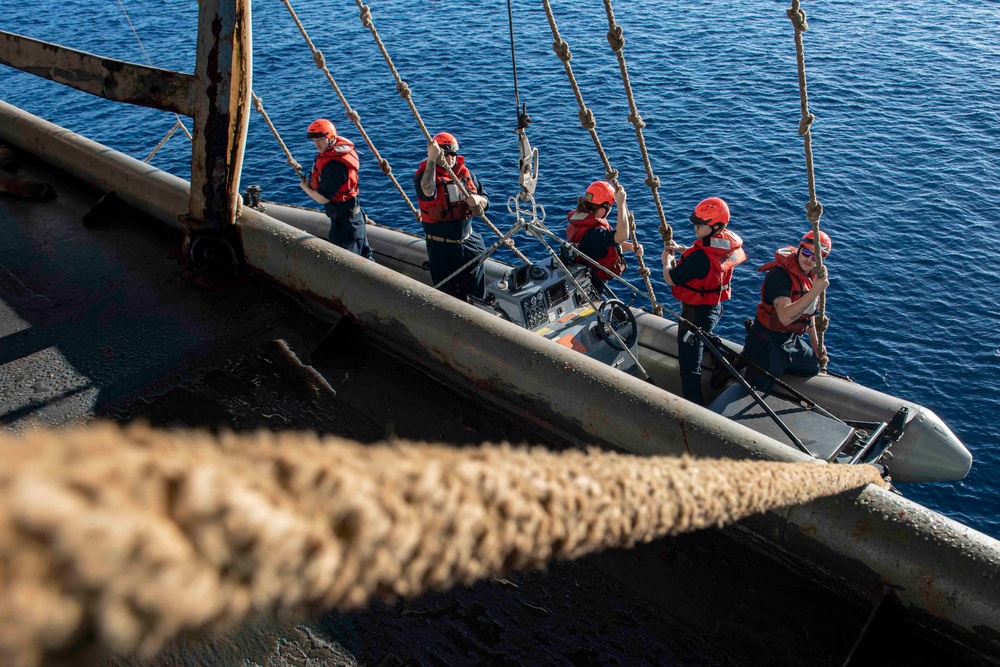 Sailors Lower RHIB