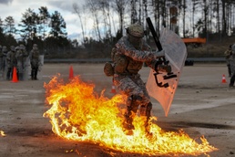 Fighting Fear with Fire: Kentucky Army National Guard Soldiers combat fire during riot control training in Germany