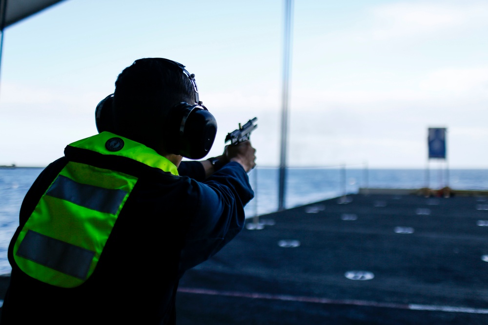 Abraham Lincoln conducts a live-fire exercise