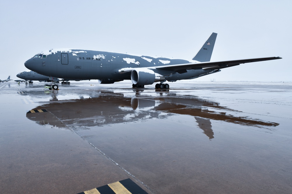 Snow storm at Altus Air Force Base