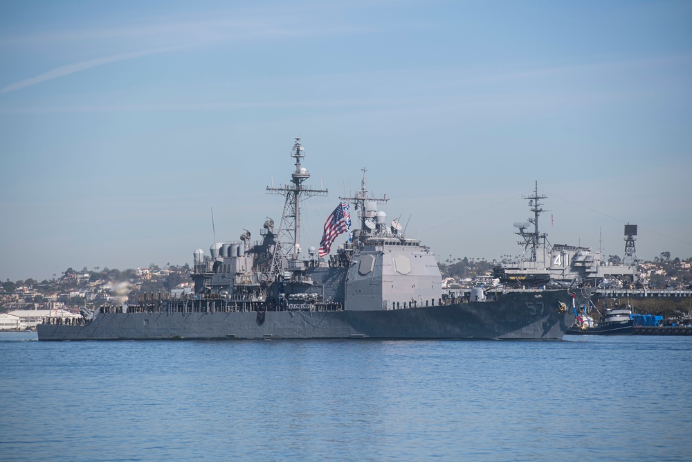 USS Lake Champlain Returns to San Diego