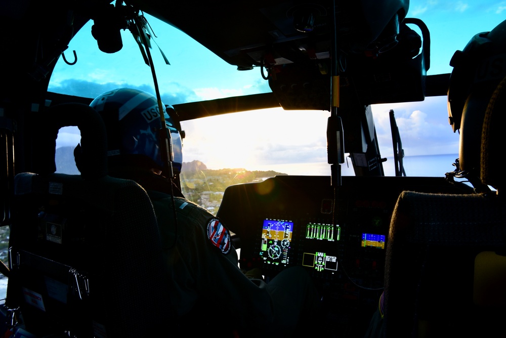 Coast Guard Air Station Barbers Point conducts training off the coast of Maui