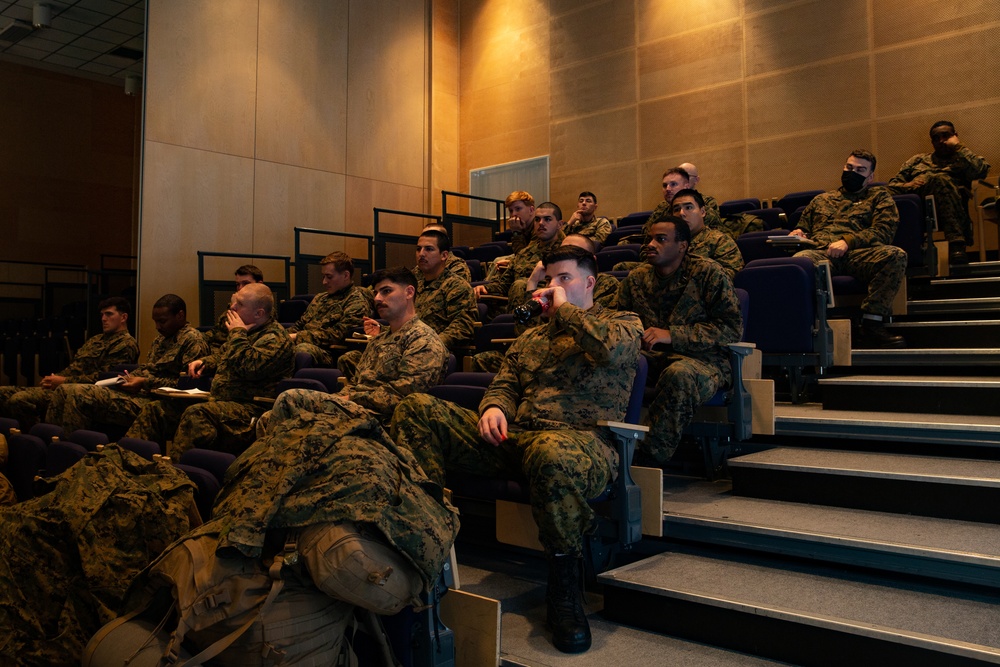 U.S. Marines participate in a cold weather injury course prior to Exercise Cold Response 2022