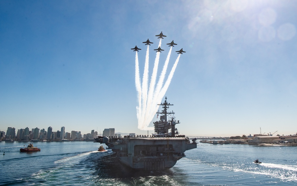 USS Carl Vinson Blue Angel Flyover