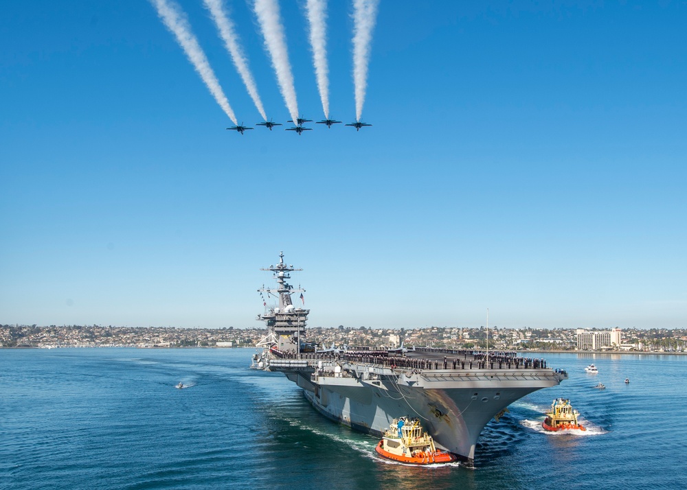 USS Carl Vinson Blue Angel Flyover