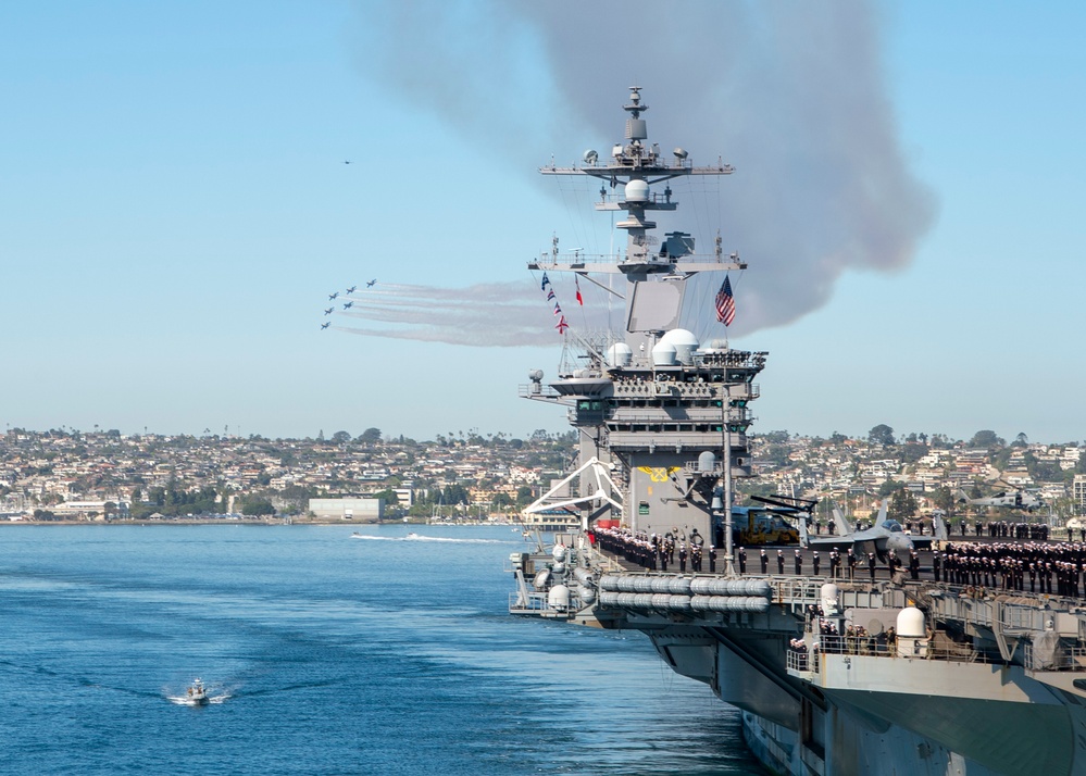 USS Carl Vinson Blue Angel Flyover