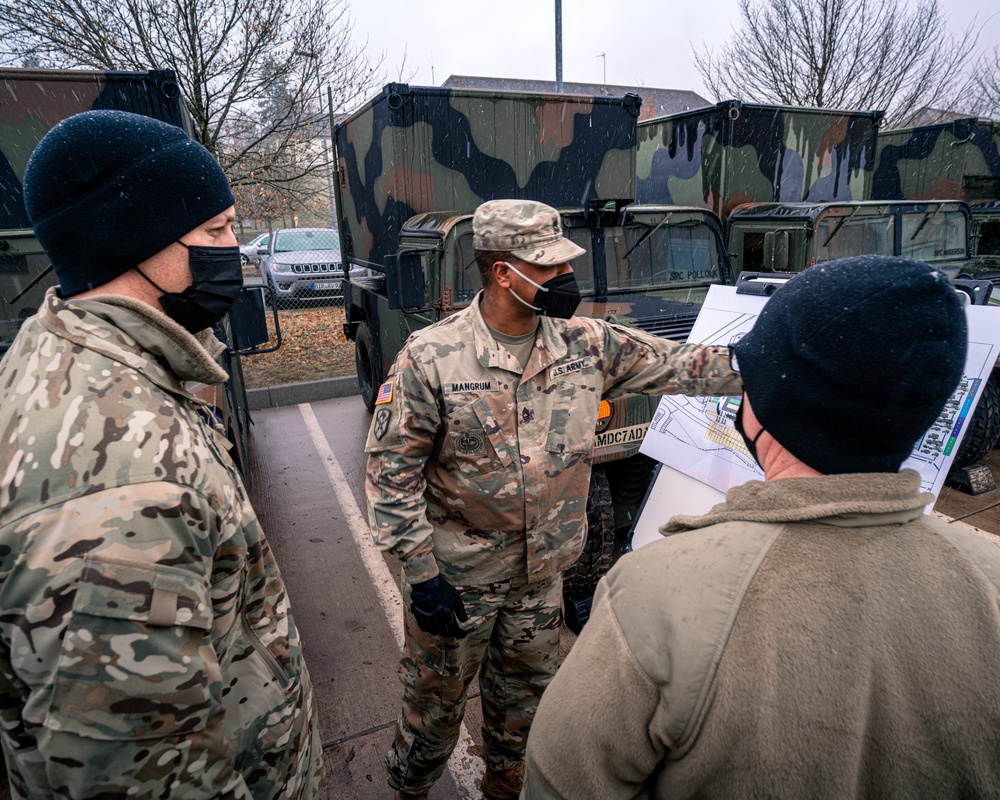 10TH AAMDC command team inspects maintenance readiness of Patriot battalion