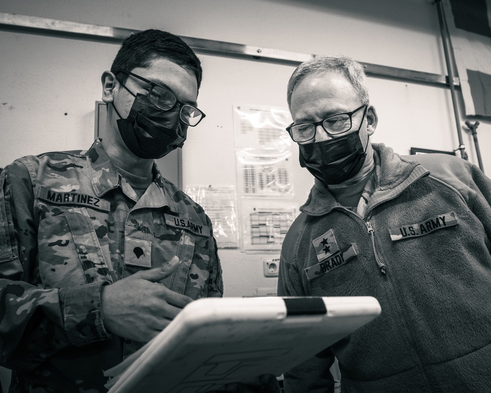 10TH AAMDC command team inspects maintenance readiness of Patriot battalion