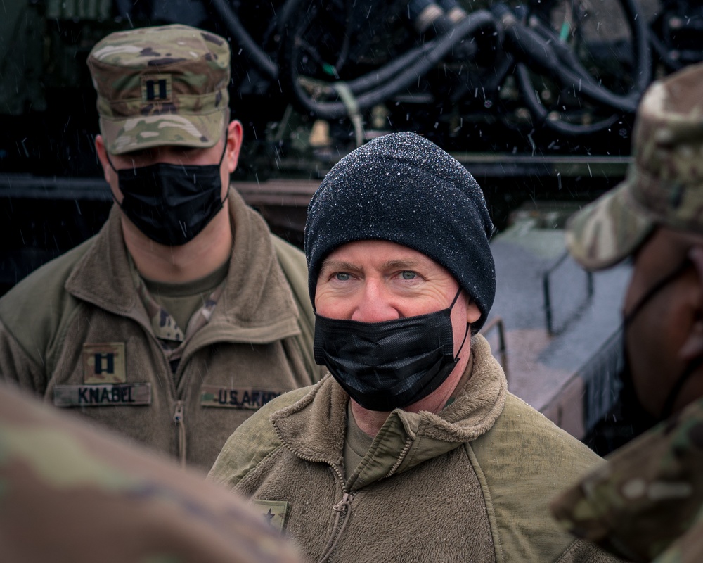 10TH AAMDC command team inspects maintenance readiness of Patriot battalion