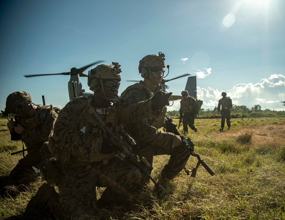 Charlie Co., BLT 1/1, 11th MEU conducts an amphibious assault demonstration in support of MAREX PH 22