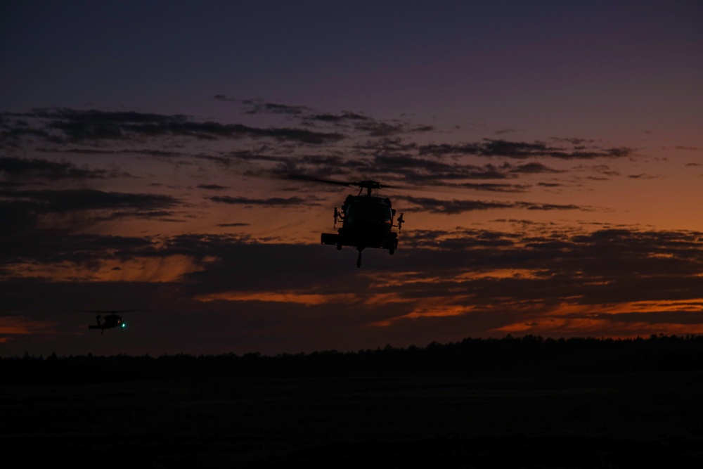 10th CAB Conducts Night Time Air Assault