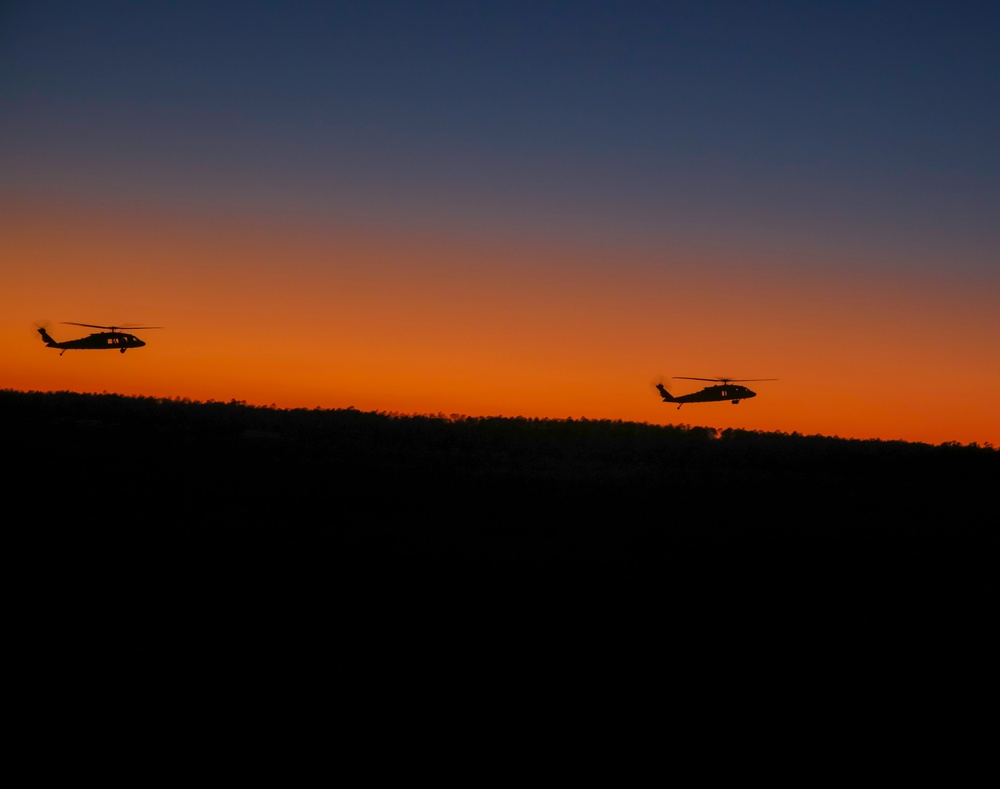 10th CAB Conducts Night Time Air Assault