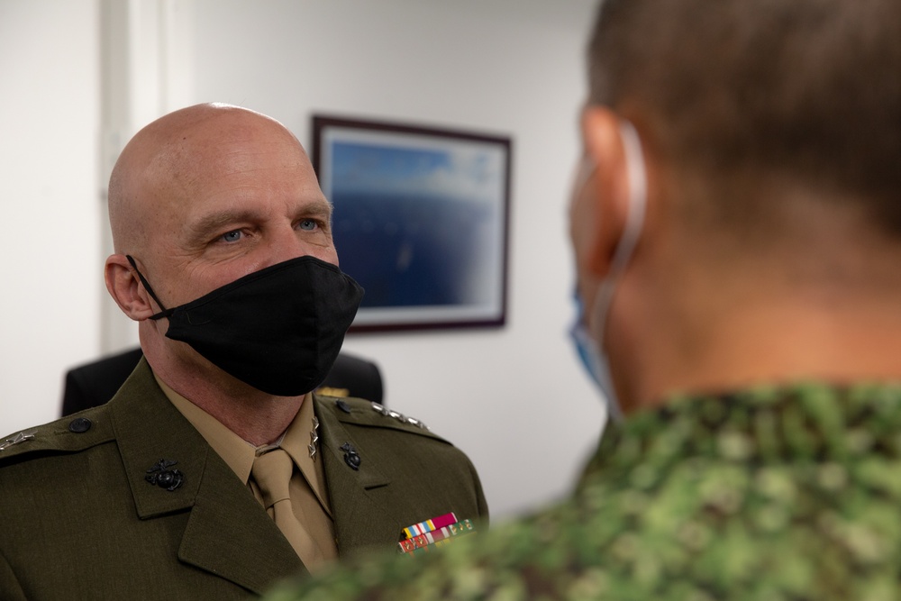 Commander, U.S. Marine Corps Forces, South Visits with Colombian National Navy, Colombian Naval Infantry Senior Leaders