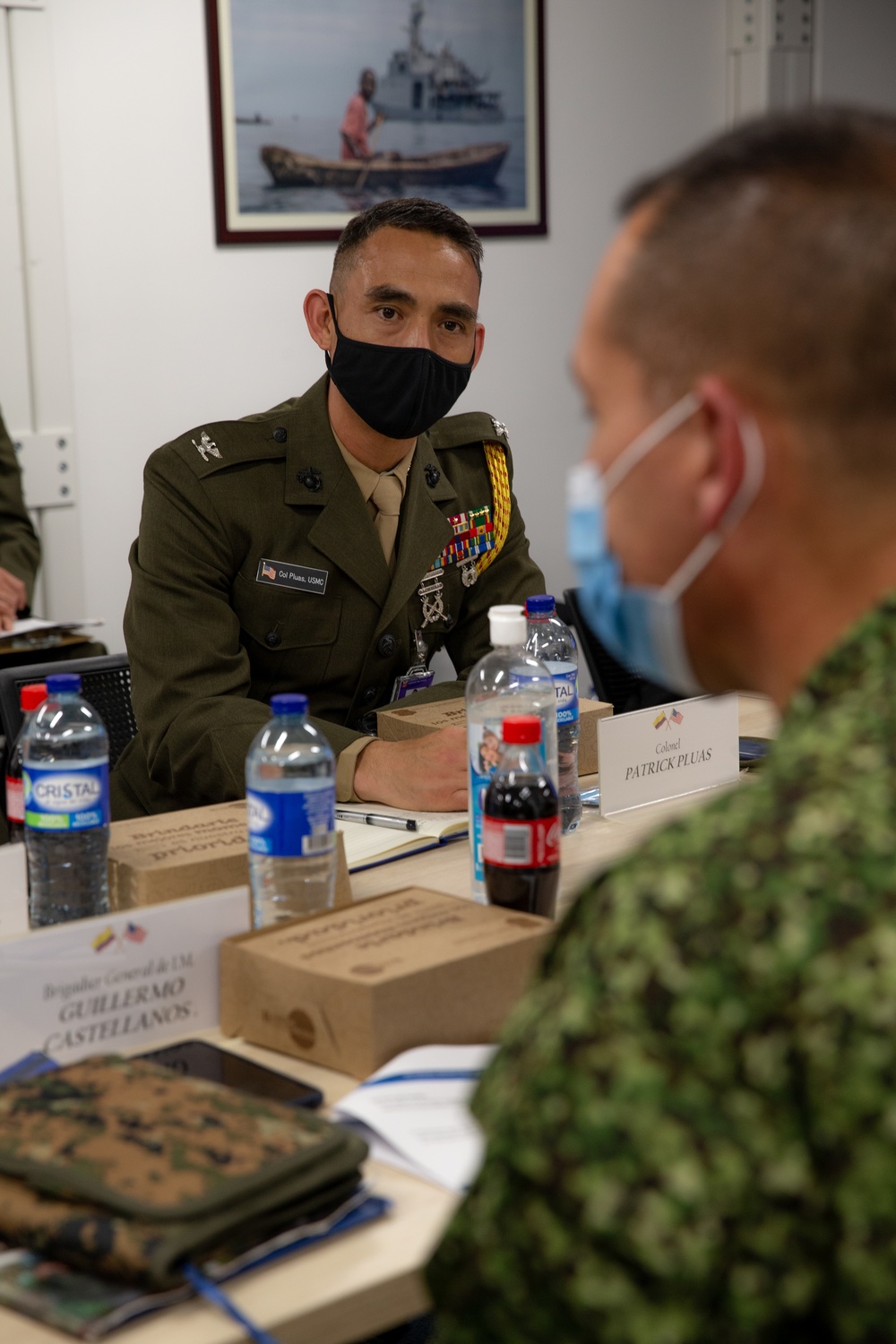 Commander, U.S. Marine Corps Forces, South Visits with Colombian National Navy, Colombian Naval Infantry Senior Leaders